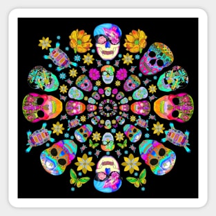 Sugar Skull Mandala Sticker